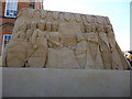 SK9771 : Magna Carta sand sculpture in the grounds on Lincoln Castle by Richard Humphrey