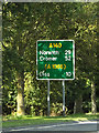 TM1164 : Roadsign on the A140 Ipswich Road by Geographer