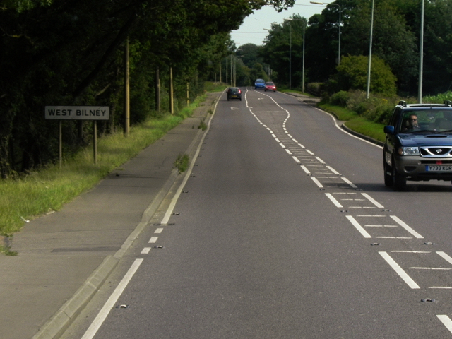 Eastbound A47 at West Bilney