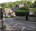 SO8602 : Warning sign - pedestrians in road, Brimscombe Hill, Brimscombe by Jaggery