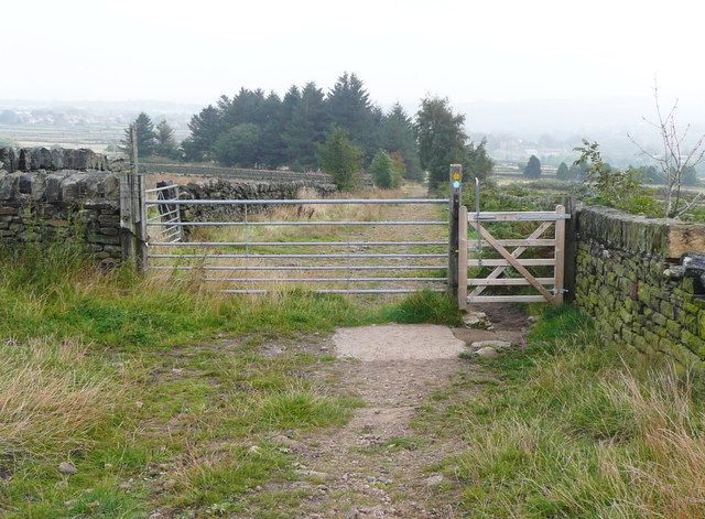 Gate on the Red Lane bridleway, Meltham