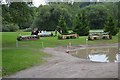 SJ8165 : Somerford Park Horse Trials: water obstacle by Jonathan Hutchins