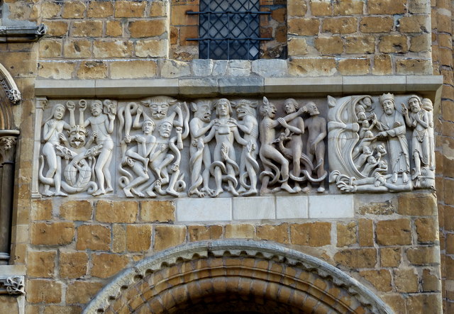 Lincoln Cathedral West Front Romanesque Frieze