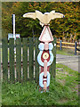 NZ2888 : National Cycle Network milepost at Woodhorn by Oliver Dixon