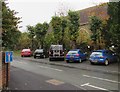 SO5175 : Cars parked on the Poyner Road pavement, Ludlow by Jaggery