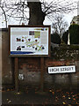 TM0533 : Dedham Information Board & High Street sign by Geographer