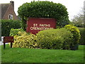 TG2115 : Saint Faiths Crematorium sign by Geographer