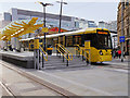 SJ8498 : Metrolink Tram Leaving Exchange Square by David Dixon