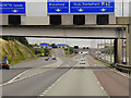 SE3126 : M62 at Lofthouse Interchange by David Dixon