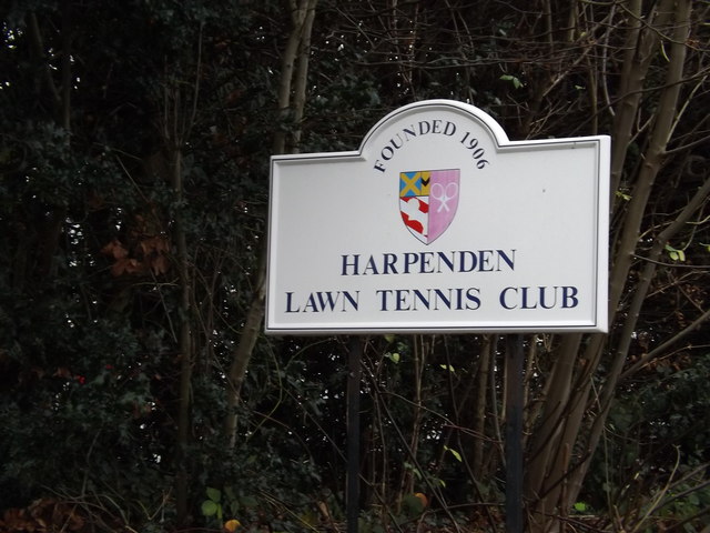 Harpenden Lawn Tennis Club sign