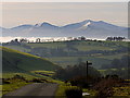 SO0737 : Bridleway signpost, Llandyfalle Hill by Jonathan Billinger