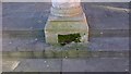 TL1998 : Ordnance Survey Benchmark and Bolt - Peterborough, Guildhall by N Scott