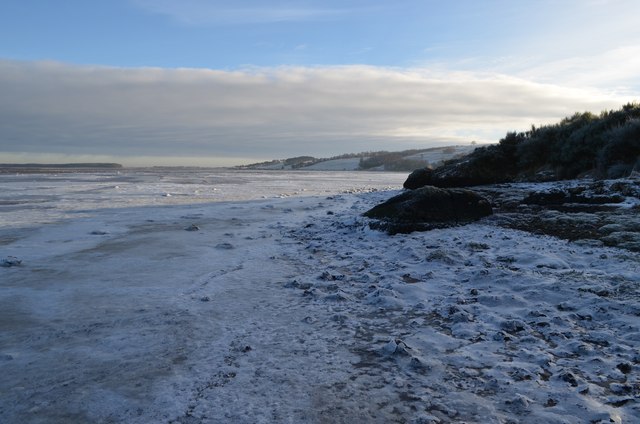 Frozen Beach at Loch Fleet, Sutherland