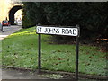 TL1413 : St.Johns Road sign by Geographer