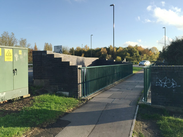 Footbridge alongside Sowe Bridge, Walsgrave, Coventry