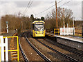 SD7807 : Tram Approaching Radcliffe Station by David Dixon