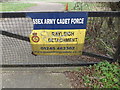 TQ8092 : Essex Army Cadet Force sign by Geographer