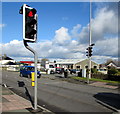 SM9311 : Pelican crossing in the north of Johnston by Jaggery