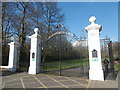 TQ3093 : Inverforth Gate at entrance to Grovelands Park by Marathon