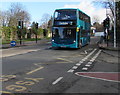 SH8578 : Llandudno bus in Abergele Road, Colwyn Bay by Jaggery