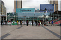 SJ8097 : Temporary Football Pitch, MediaCityUK by David Dixon