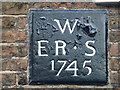 TF4609 : The Five Bells (Date stone) - Public Houses, Inns and Taverns of Wisbech by Richard Humphrey