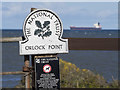 J5682 : Sign, Orlock Point by Rossographer