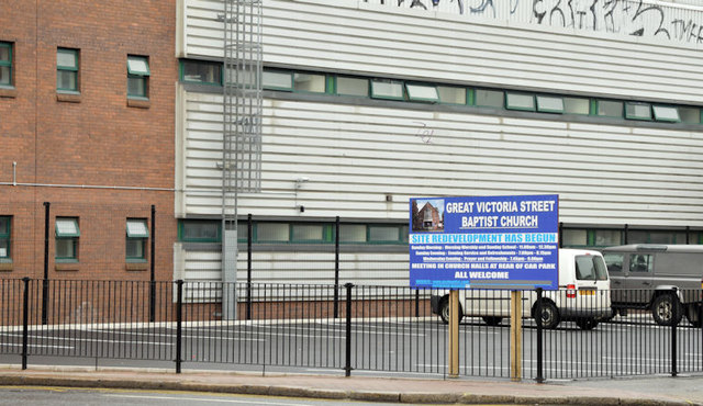 Former Gt Victoria Street Baptist church, Belfast (March 2016)