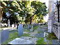 SH7980 : Gravestones at St Hilary's by Gerald England