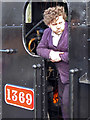 SX8061 : Portrait of a footplate man by Chris Allen