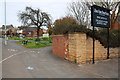 SK5021 : Junction of walls beside the Anchor Inn carpark by Roger Templeman