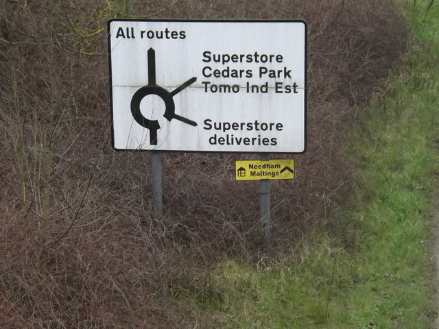 Roadsigns on the A1120