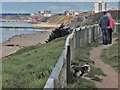 SZ1291 : Overlooking Boscombe Beach by Ed of the South