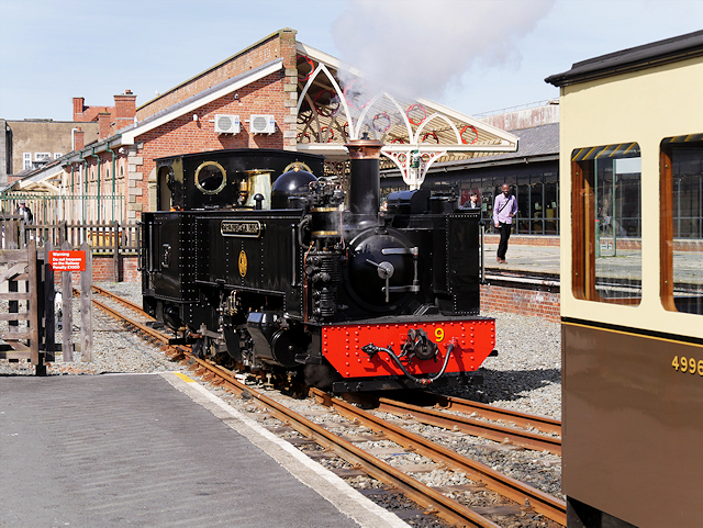 Aberystwyth Station, Locomotive number 9, "Prince of Wales"