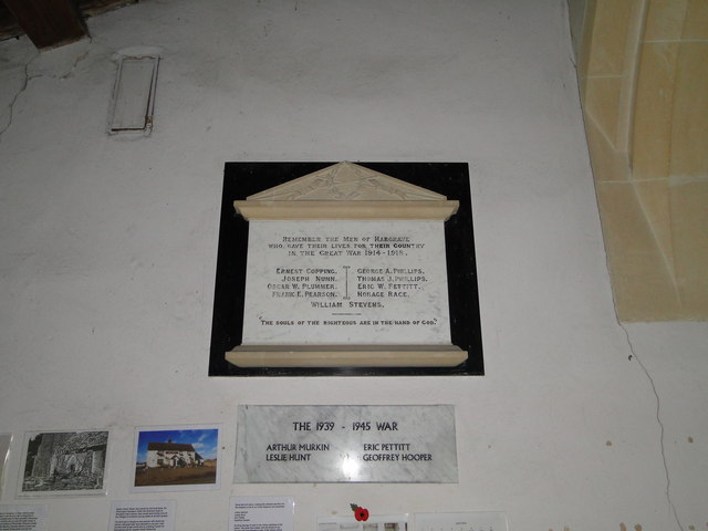 The War Memorials in Hargrave church