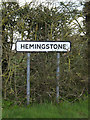 TM1452 : Hemingstone Village Name sign on Bull's Road by Geographer