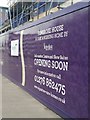 SU8760 : Hoarding by Pembroke House construction site, Camberley by Rich Tea