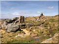 SD9717 : Aiggin Stone and Cairn, Blackstone Edge by David Dixon