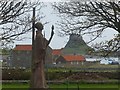 NU1241 : Statue of St Aidan, Holy Island of Lindisfarne by Robin Drayton