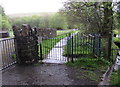 SN7910 : Gate to a path south of Tirwaun Lane,  Ystradgynlais by Jaggery