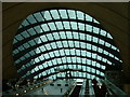 TQ3780 : Entrance Canopy of Canary Wharf Tube Station, London by Road Engineer