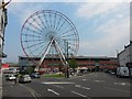 SZ0891 : Bournemouth: big wheel under construction at The Triangle by Chris Downer