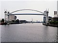 SJ8097 : Lowry Bridge (Raised) by David Dixon