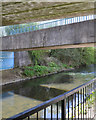 SP3779 : River Sowe under Sowe Bridge, Walsgrave, Coventry by Robin Stott