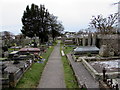 SS8377 : Churchyard path, Porthcawl by Jaggery