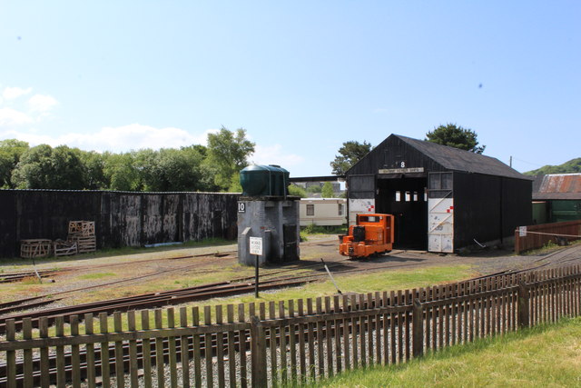 Approaching the sheds at Porthmadog