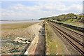 SJ1482 : Rail and Shore at Ffynnongroyw by Jeff Buck