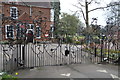 TL4556 : School House Gates, St Faith's School (set of 6 images) by N Chadwick