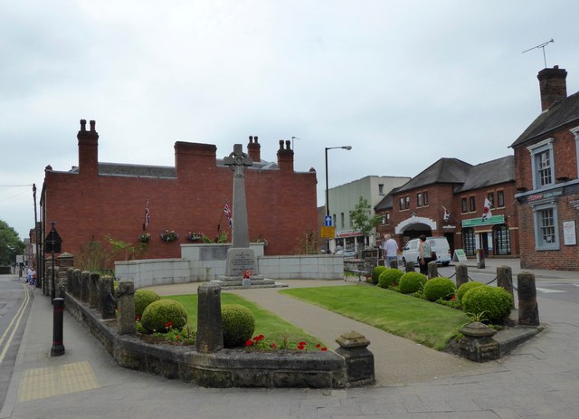 Market Drayton: war memorial and garden