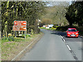 SN9767 : Red Kite Feeding Signs on the A470 at Rhayader by David Dixon